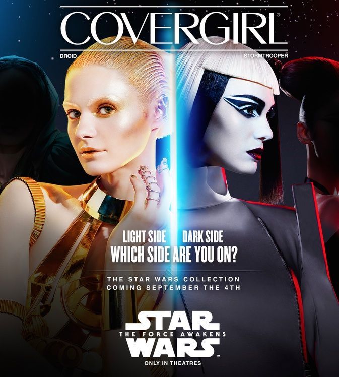 Two women pose for a photo in Star Wars-inspired makeup. 