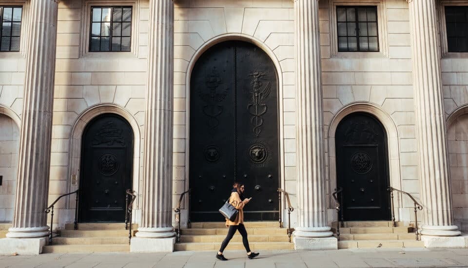 an influential blogger walking down the street