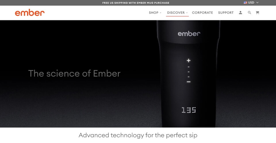 screenshot of ember website