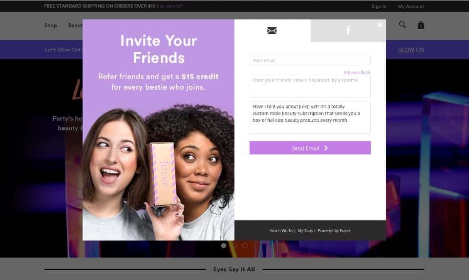 julep ecommerce marketing example