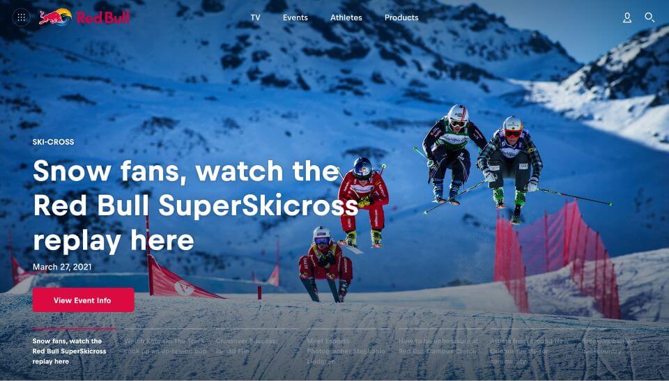 red bull content hub example