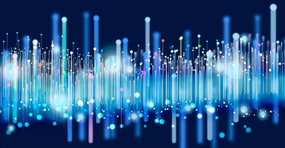vertical light blue lines on a dark blue background