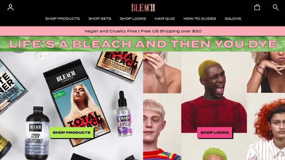 Bleach Hair Party platform is an excellent example of content marketing for beauty brands
