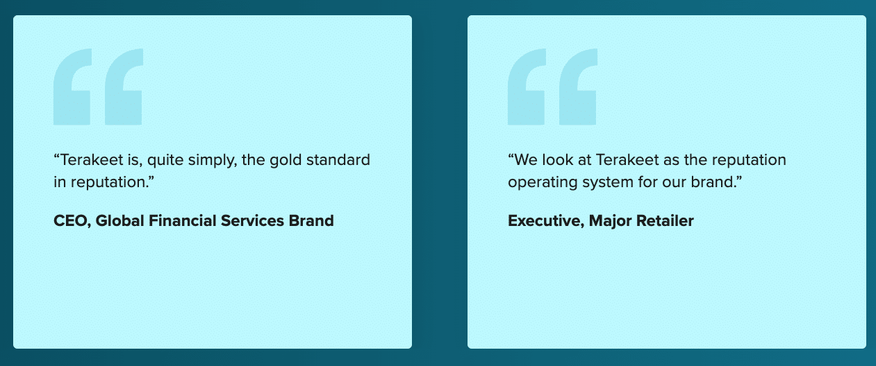 Terakeet client testimonials