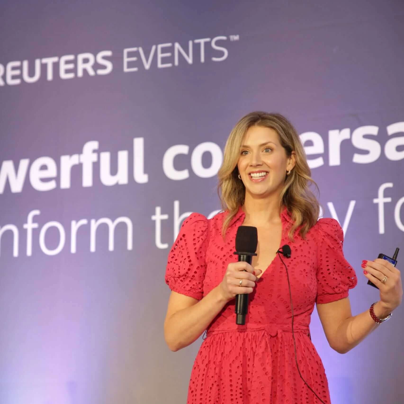 Shannon Reedy presenting at Reuters conference
