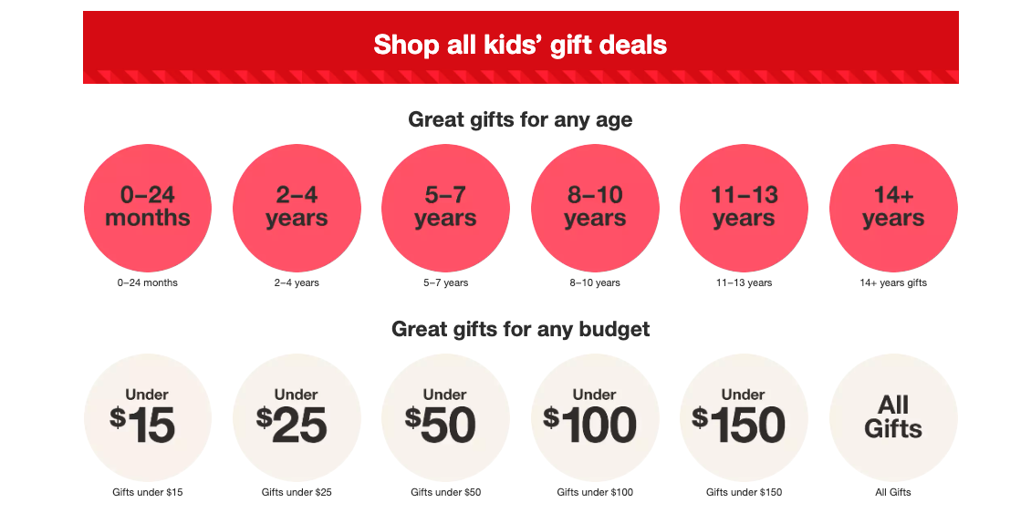 Target shop all kids' gift deals