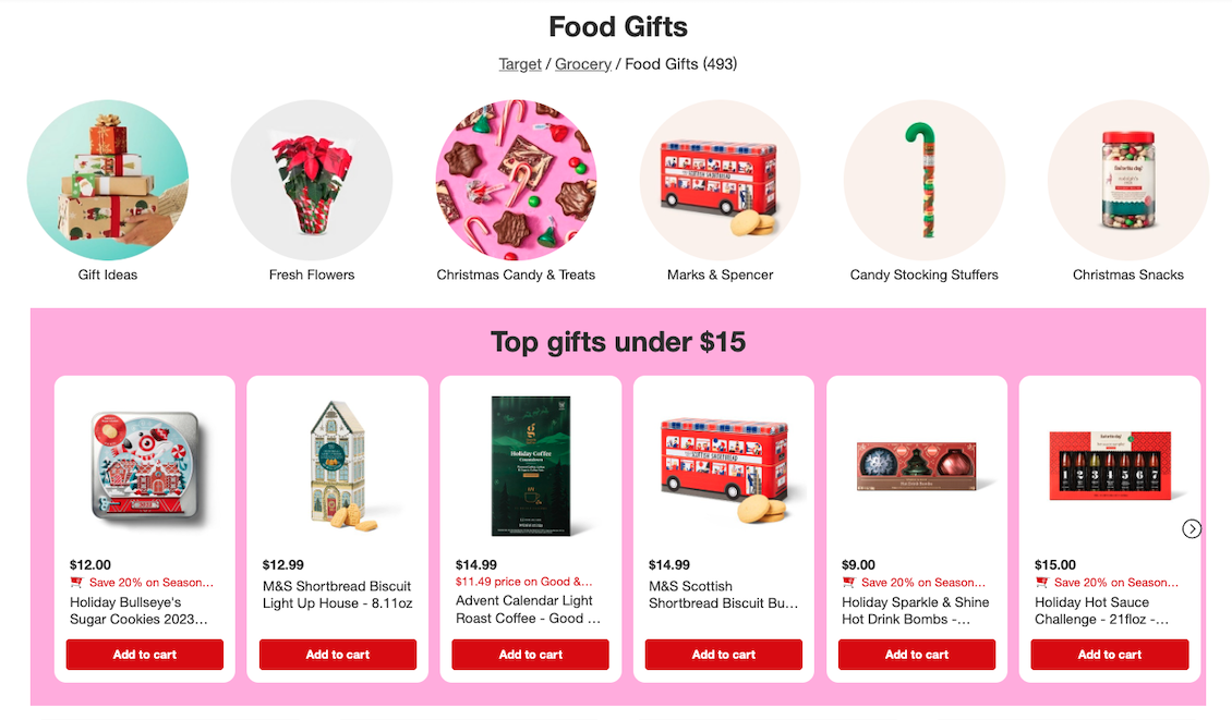Target food gifts