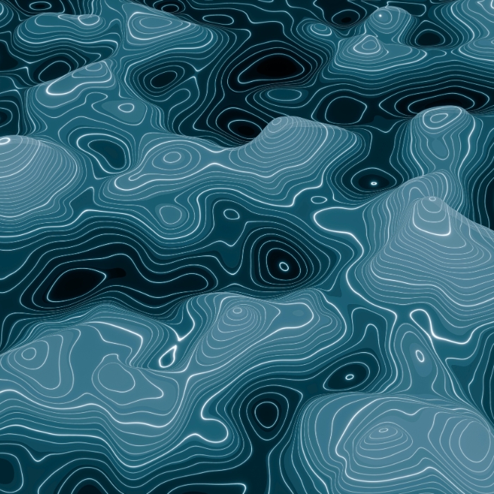 Blue topographic map