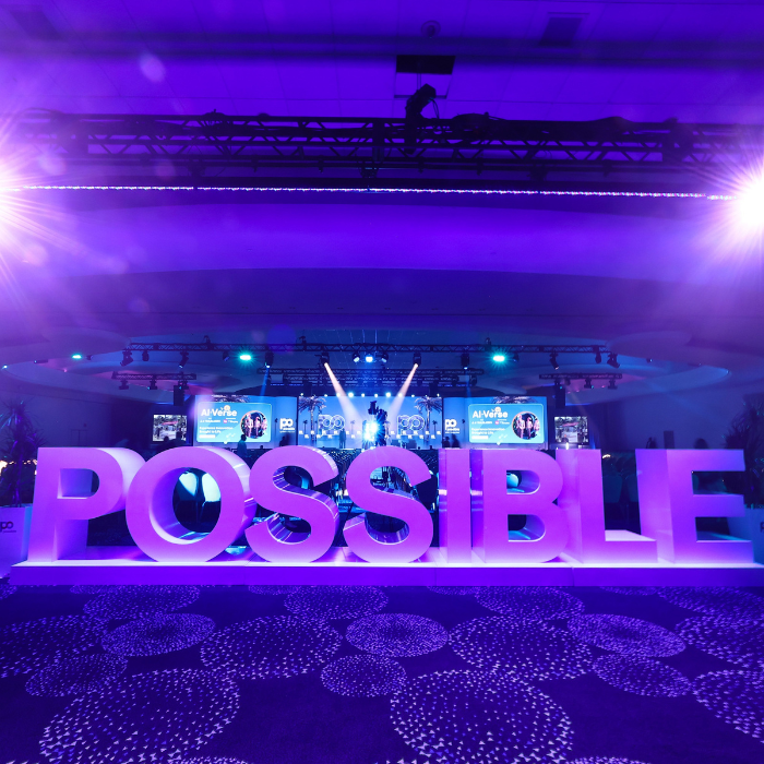 POSSIBLE conference logo in purple